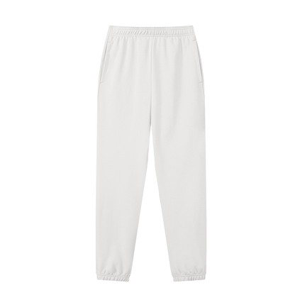 Unisex Thick Cotton Blend Jogger Sweatpants in beige