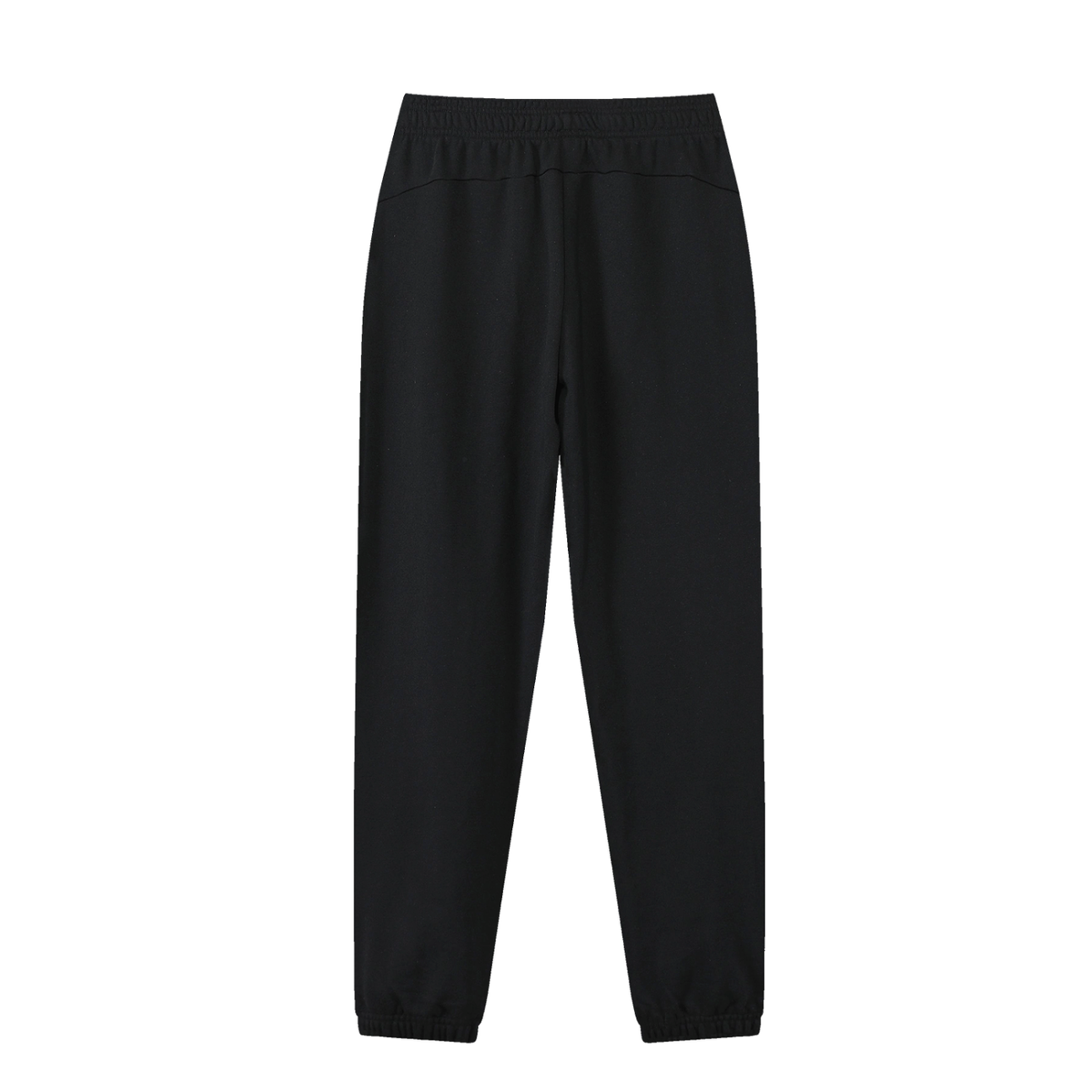 Unisex Thick Cotton Blend Jogger Sweatpants in black, alternate angle