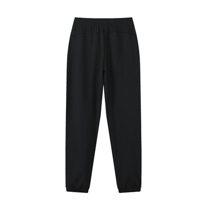Unisex Thick Cotton Blend Jogger Sweatpants in black, alternate angle