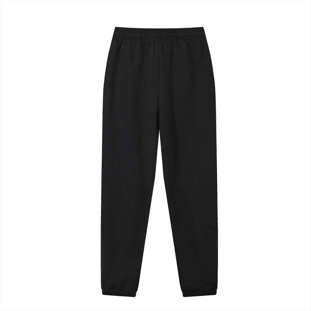 Unisex Thick Cotton Blend Jogger Sweatpants in black