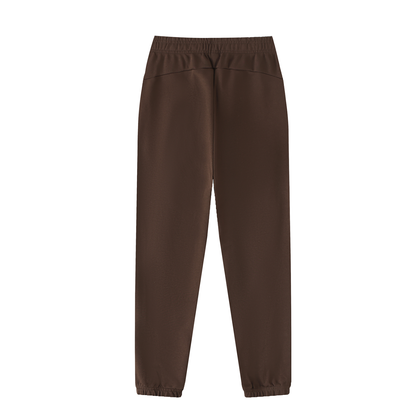 Unisex Thick Cotton Blend Jogger Sweatpants in coffee, alternate angle