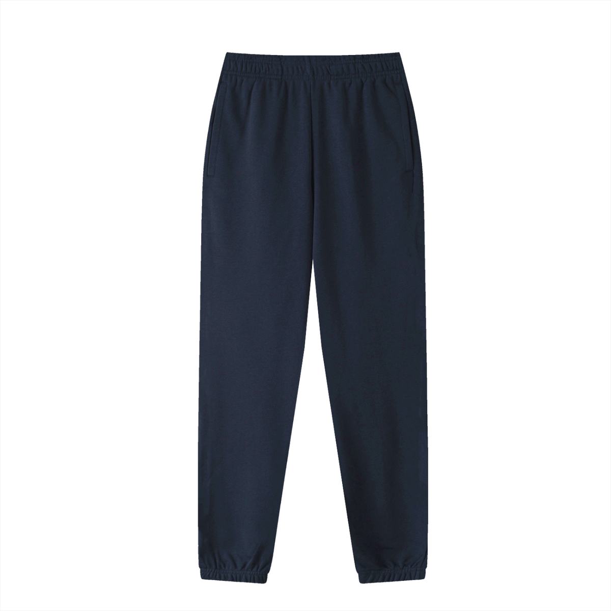 Unisex Thick Cotton Blend Jogger Sweatpants in dark blue
