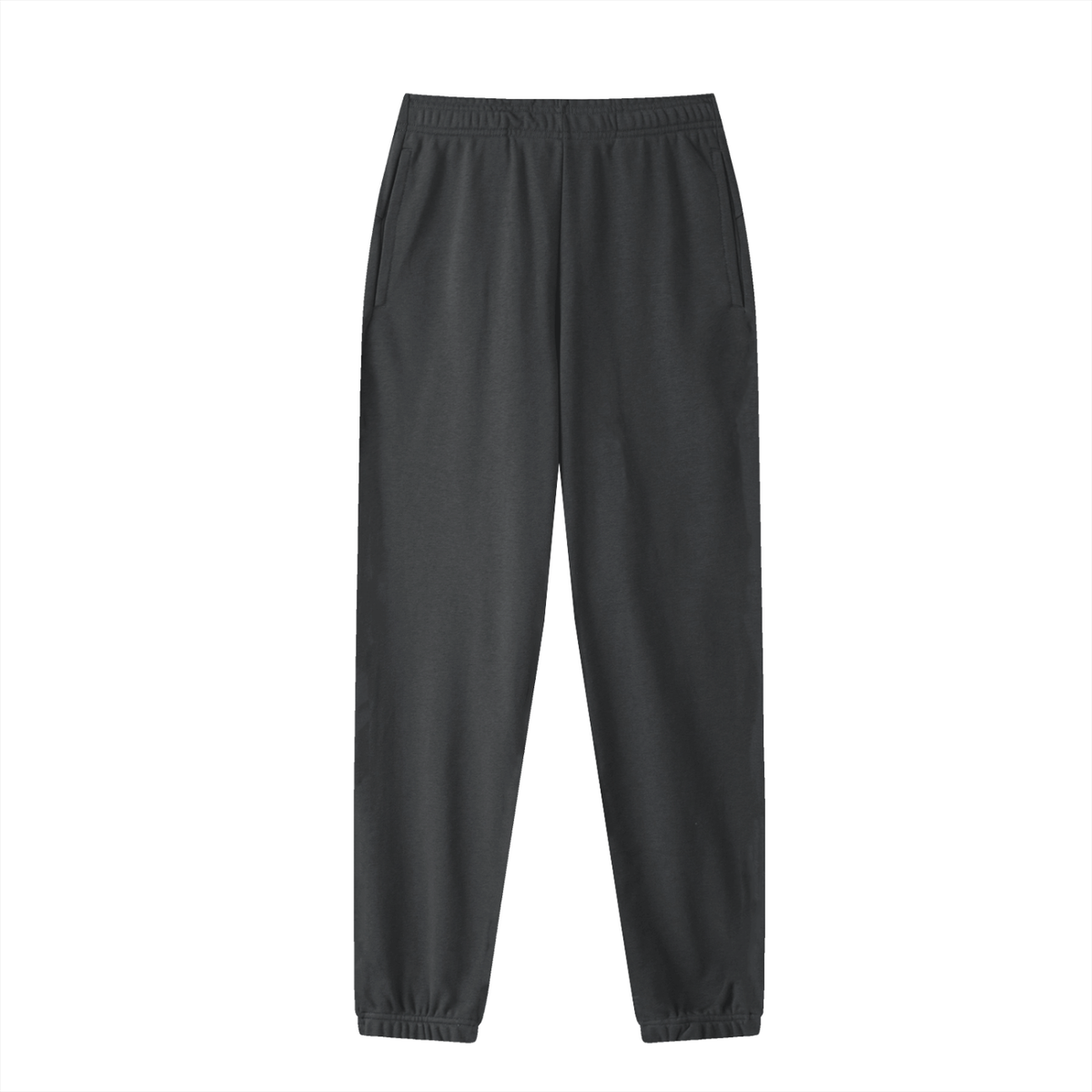 Unisex Thick Cotton Blend Jogger Sweatpants in dark gray
