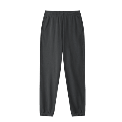 Unisex Thick Cotton Blend Jogger Sweatpants in dark gray
