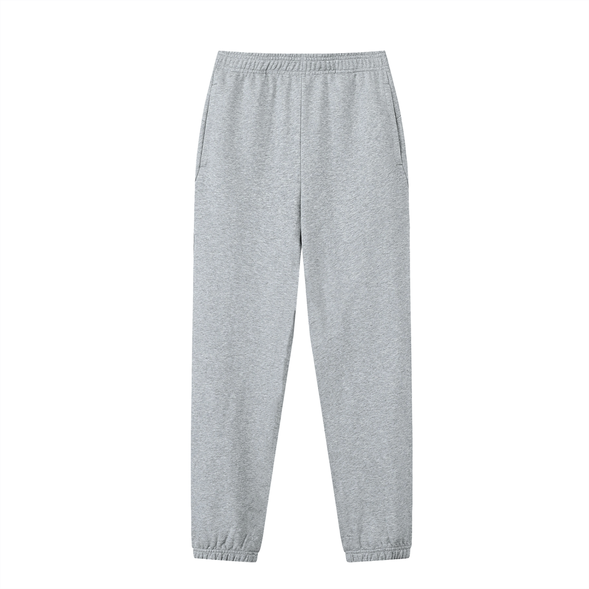 Unisex Thick Cotton Blend Jogger Sweatpants in flower gray