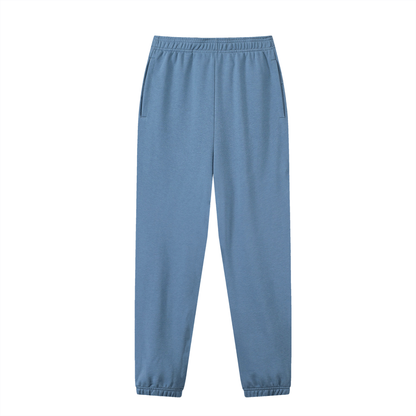 Unisex Thick Cotton Blend Jogger Sweatpants in haze blue