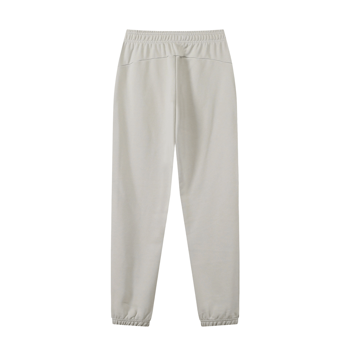 Unisex Thick Cotton Blend Jogger Sweatpants in light gray, alternate angle