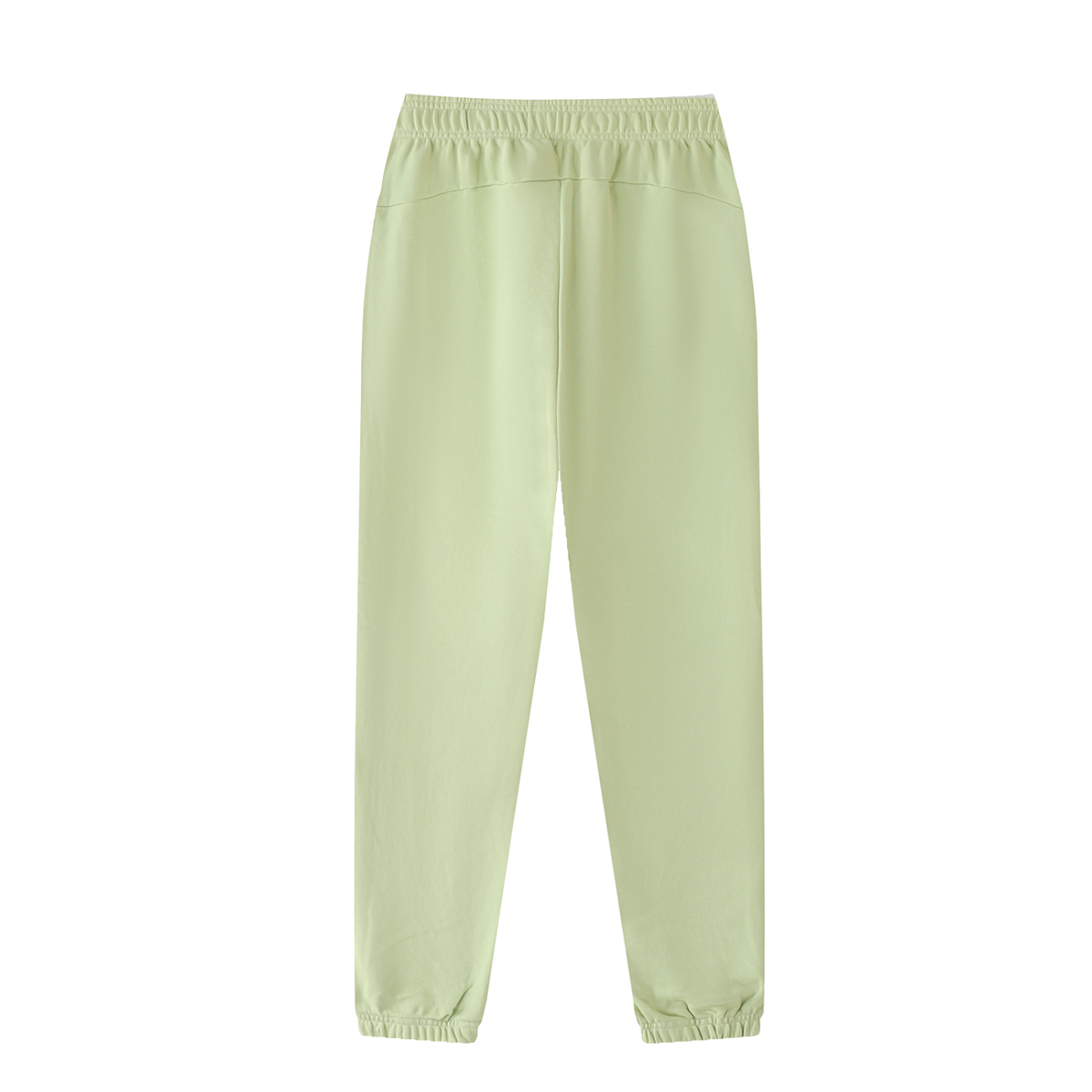 Unisex Thick Cotton Blend Jogger Sweatpants in light green, alternate angle