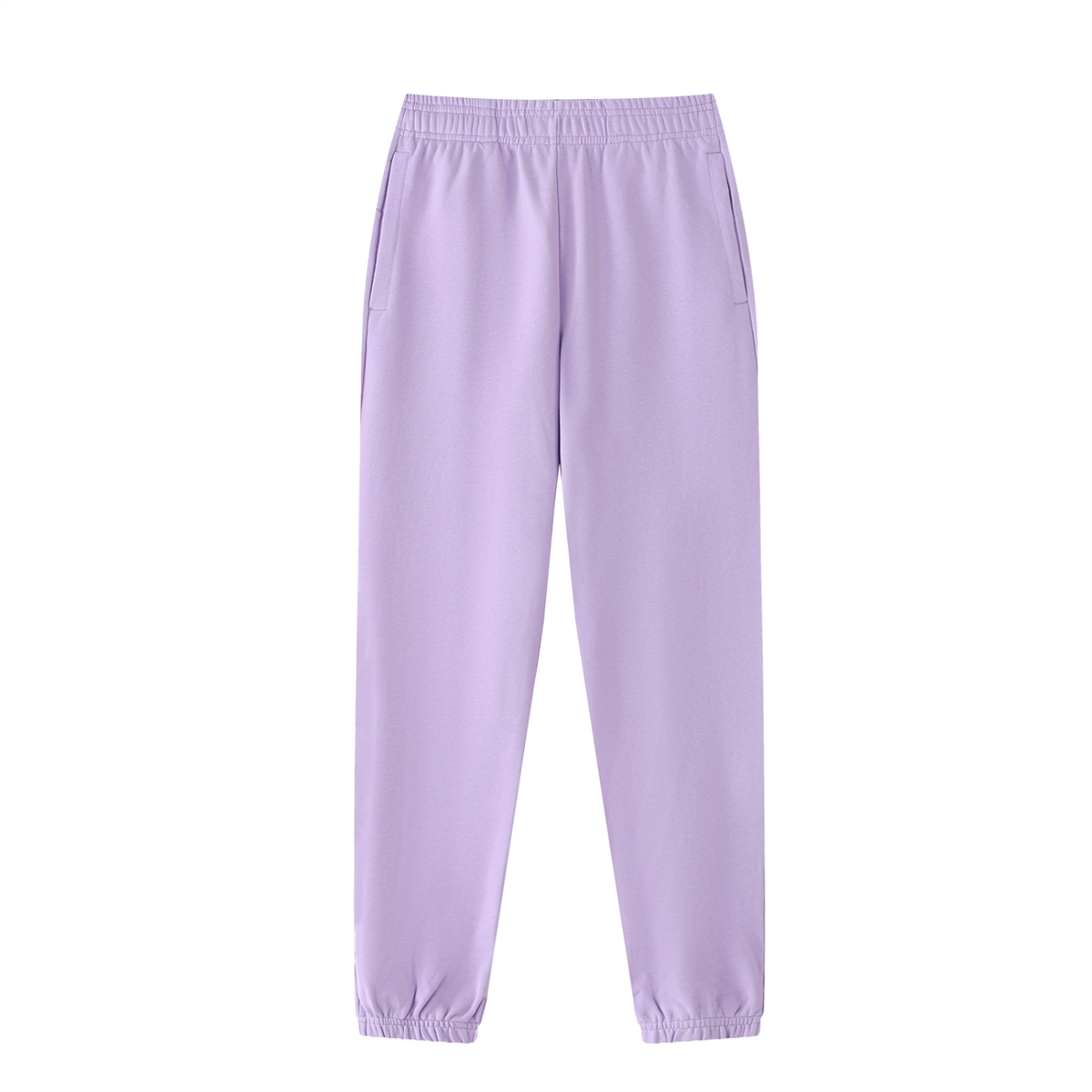 Unisex Thick Cotton Blend Jogger Sweatpants in light purple