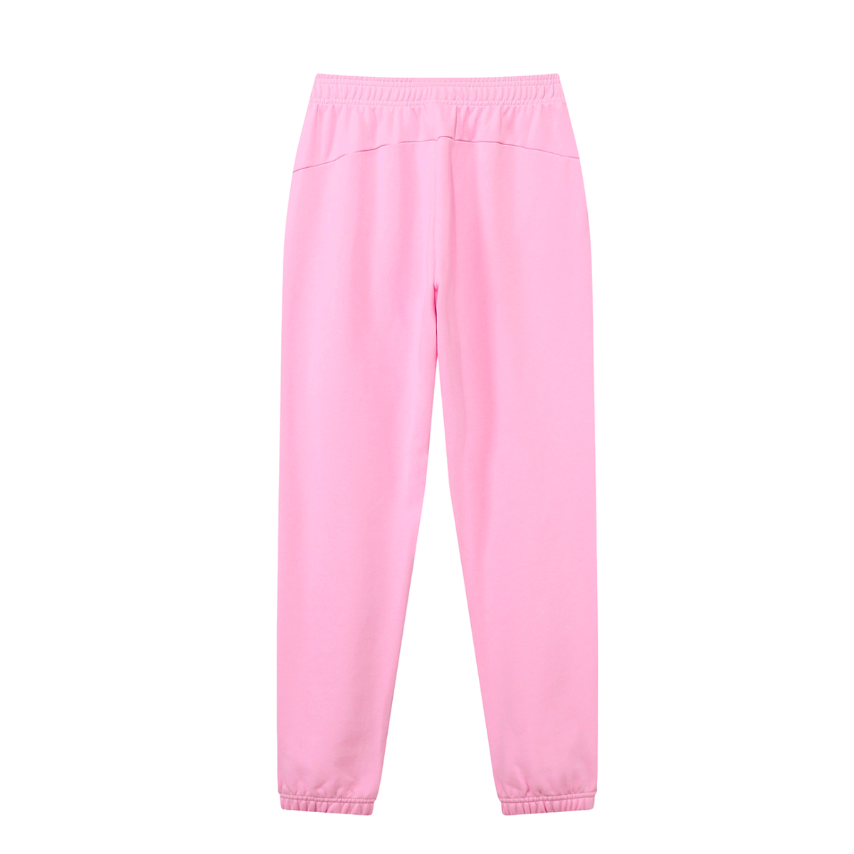 Unisex Thick Cotton Blend Jogger Sweatpants in pink, alternate angle