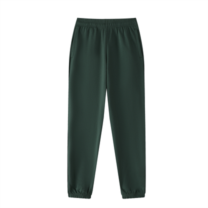 Unisex Thick Cotton Blend Jogger Sweatpants in retro green