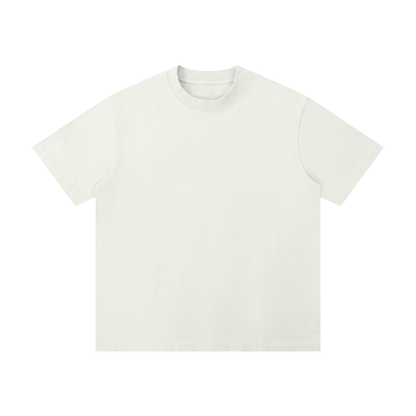 Unisex Thin Loose Drop Shoulder Cotton T-Shirt in apricot