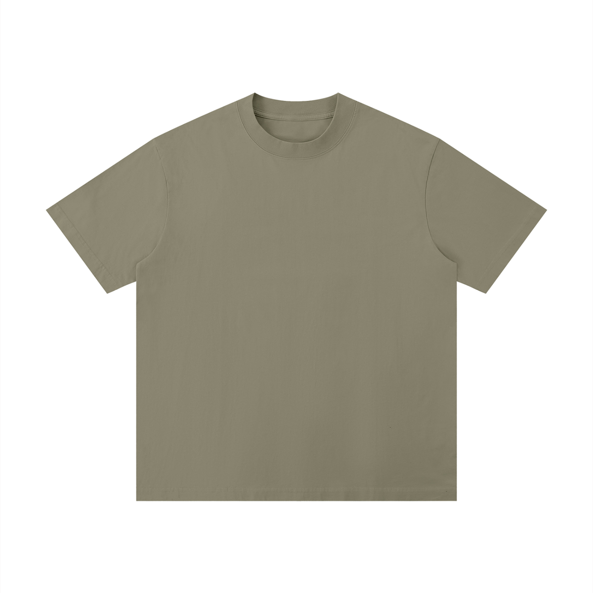 Unisex Thin Loose Drop Shoulder Cotton T-Shirt in gray coffee