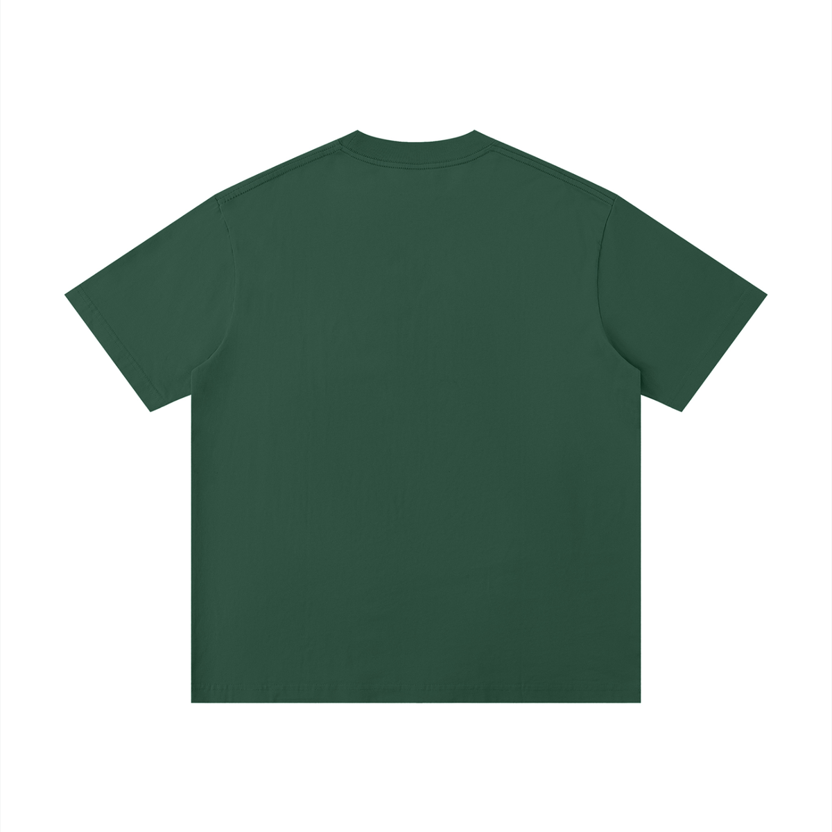 Unisex Thin Loose Drop Shoulder Cotton T-Shirt in retro green, alternate angle