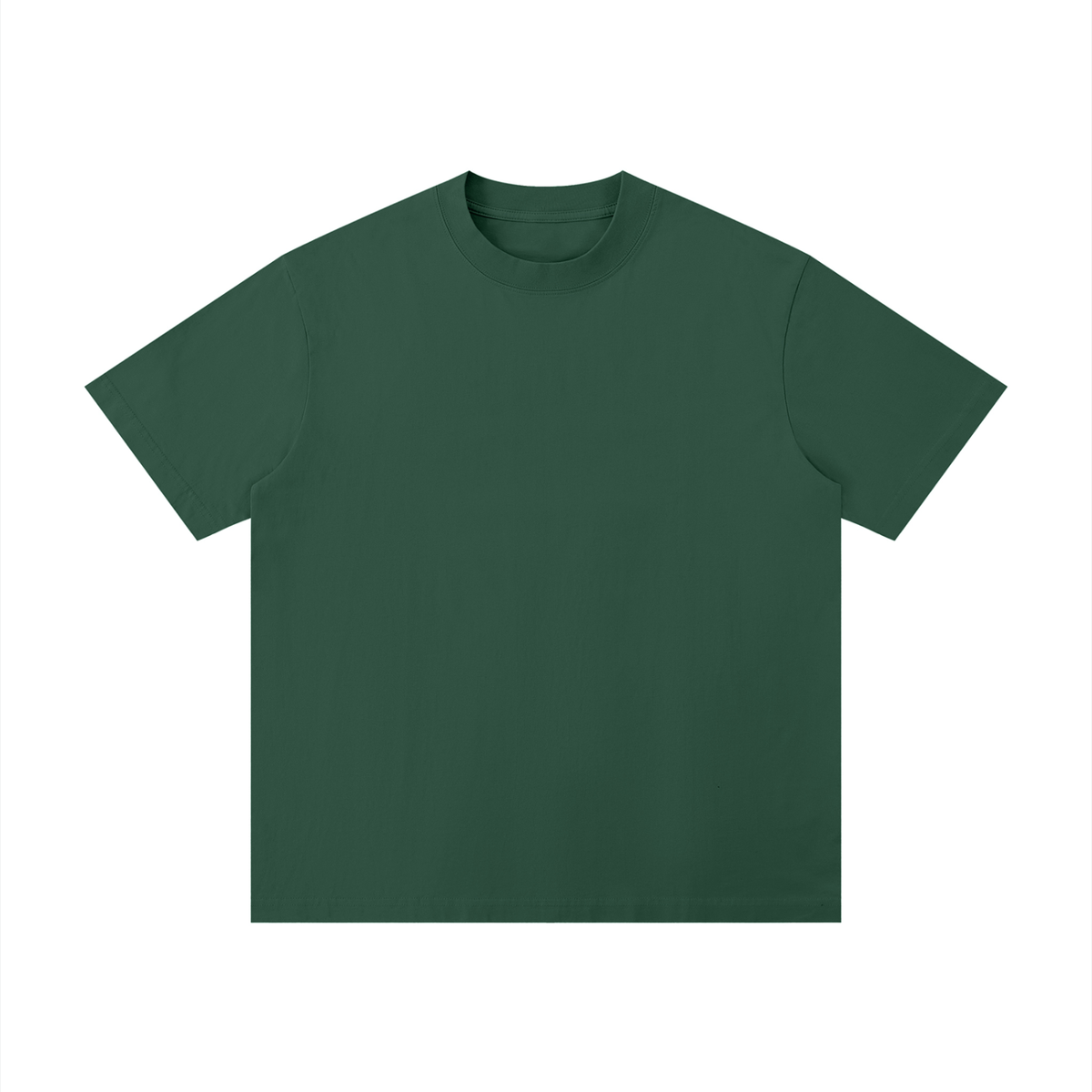 Unisex Thin Loose Drop Shoulder Cotton T-Shirt in retro green