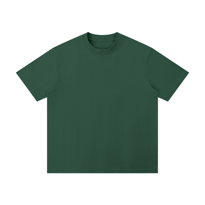 Unisex Thin Loose Drop Shoulder Cotton T-Shirt in retro green
