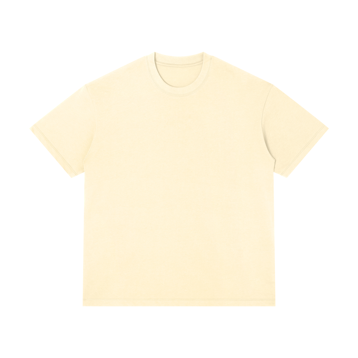 Unisex Thin Loose Fit Cotton T-Shirt in apricot