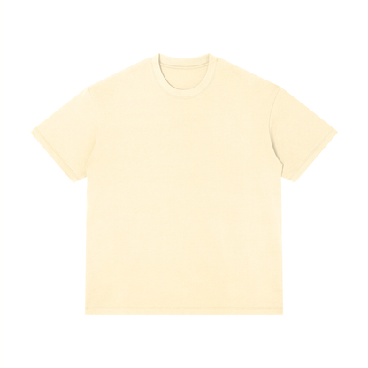 Unisex Thin Loose Fit Cotton T-Shirt in apricot