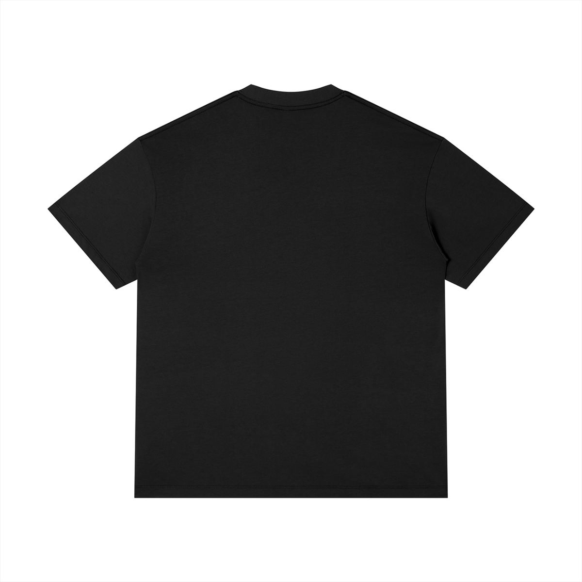 Unisex Thin Loose Fit Cotton T-Shirt in black, alternate angle