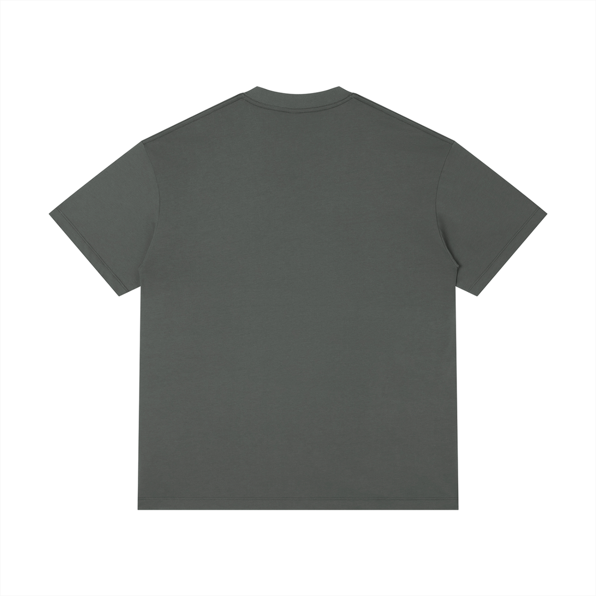 Unisex Thin Loose Fit Cotton T-Shirt in dark gray, alternate angle