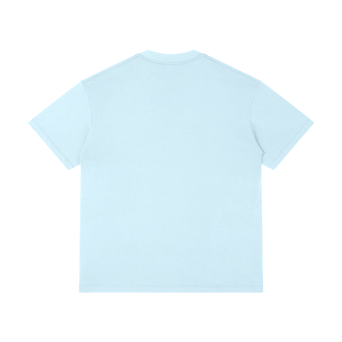 Unisex Thin Loose Fit Cotton T-Shirt in light blue, alternate angle