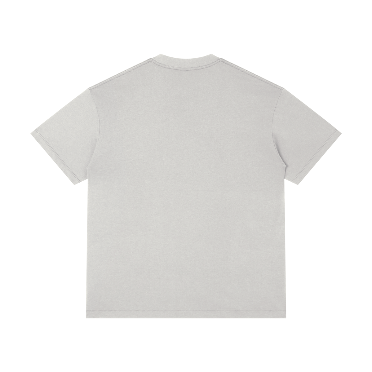 Unisex Thin Loose Fit Cotton T-Shirt in light gray, alternate angle