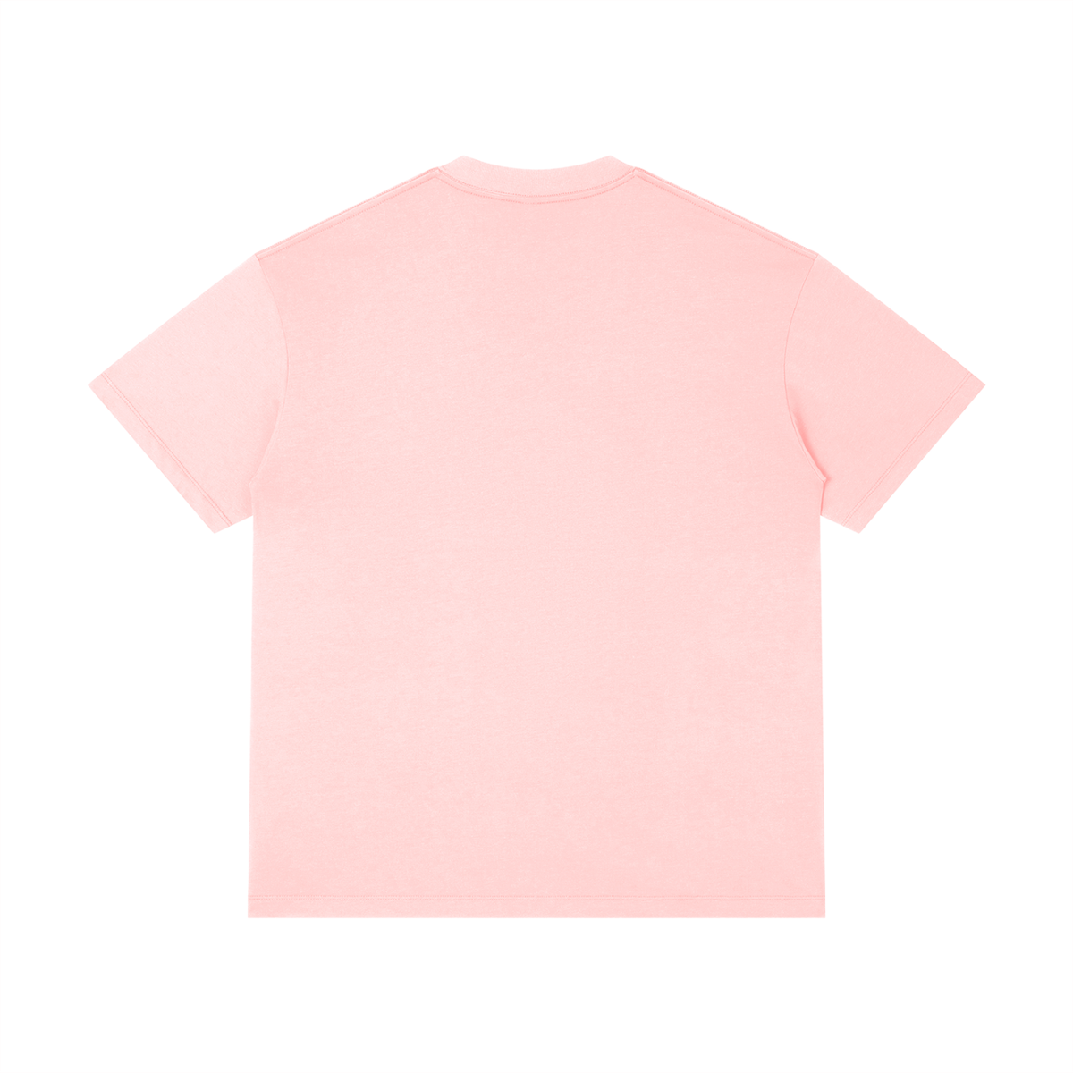 Unisex Thin Loose Fit Cotton T-Shirt in pink, alternate angle