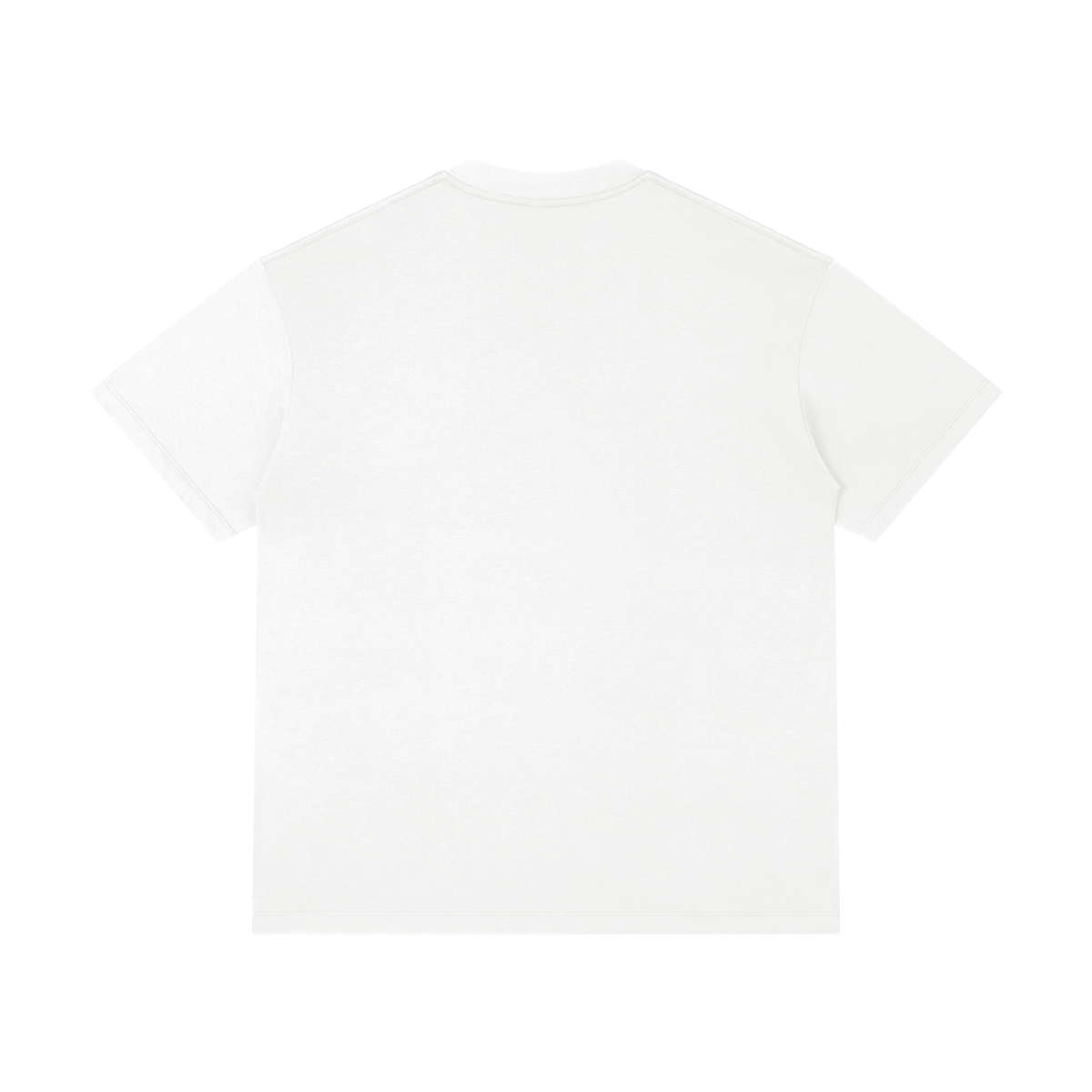 Unisex Thin Loose Fit Cotton T-Shirt in white, alternate angle