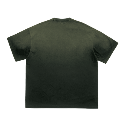 Unisex Tiger Stripe Gradient Washed T-Shirt in black, alternate angle