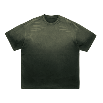 Unisex Tiger Stripe Gradient Washed T-Shirt in black