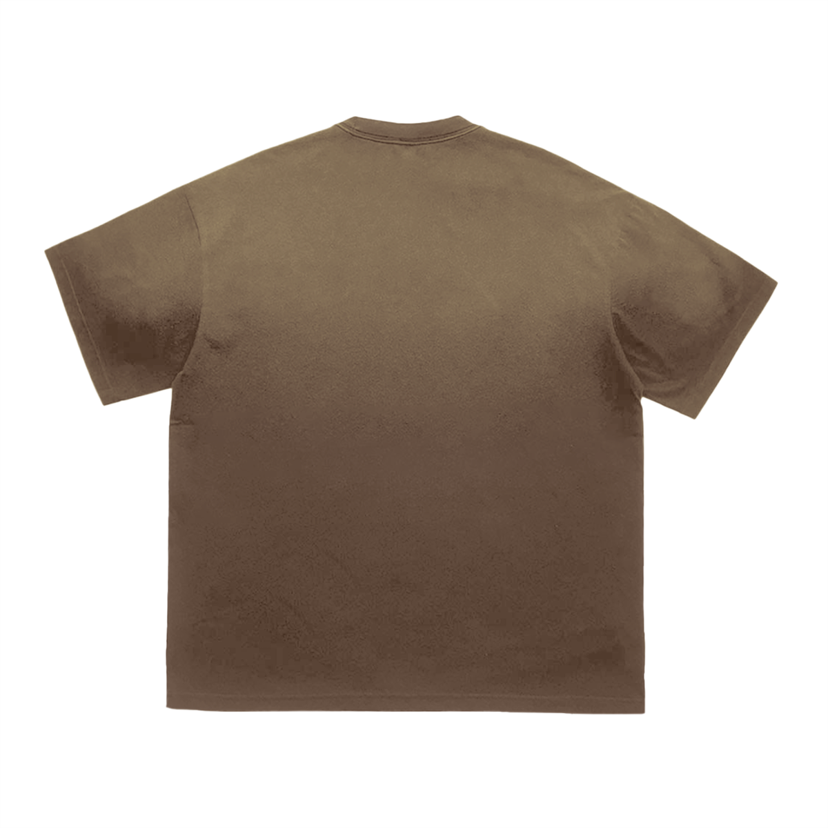 Unisex Tiger Stripe Gradient Washed T-Shirt in coffee, alternate angle
