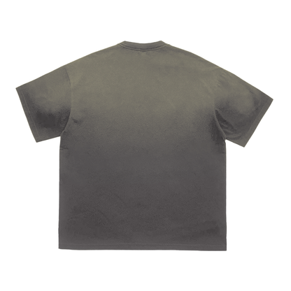 Unisex Tiger Stripe Gradient Washed T-Shirt in cold gray, alternate angle
