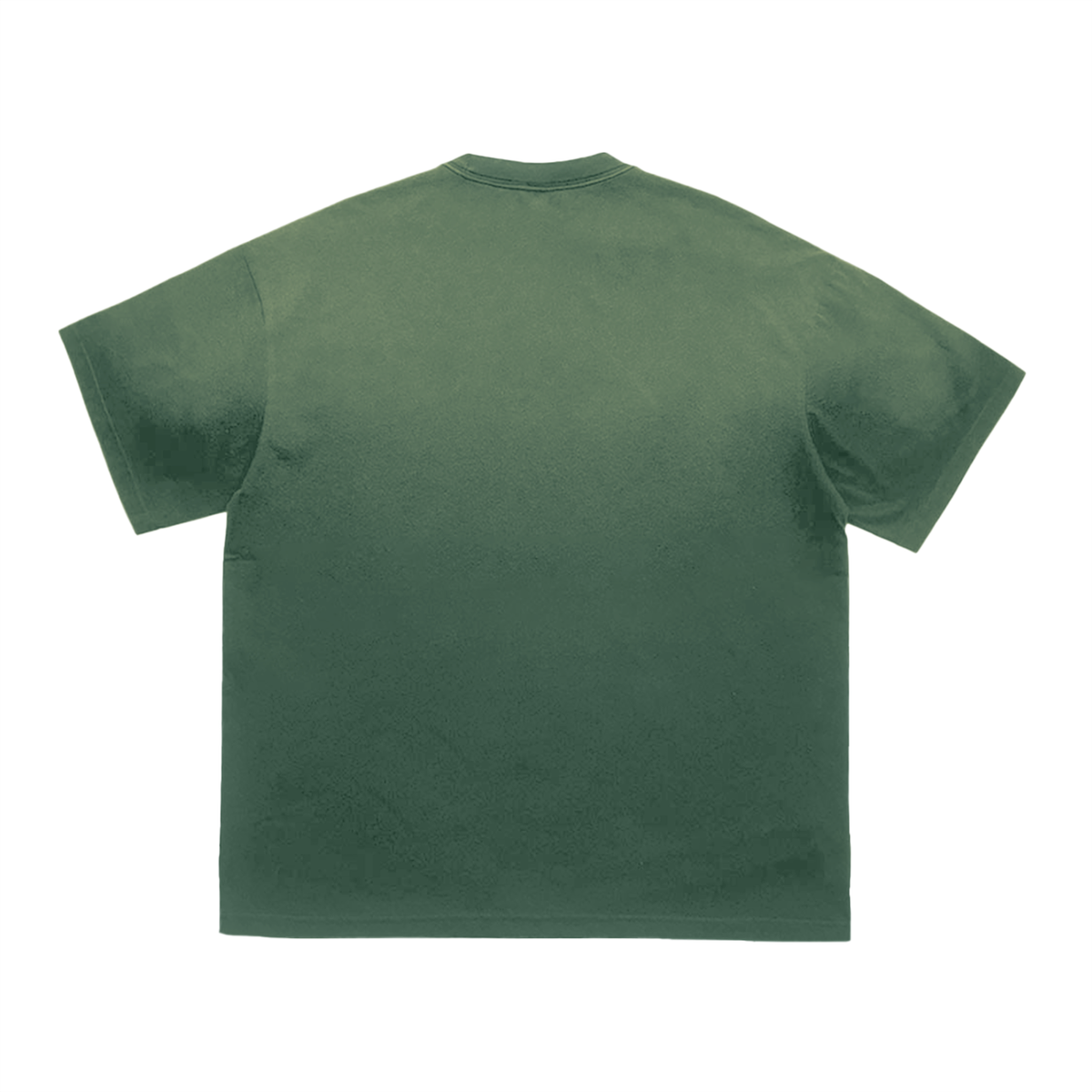 Unisex Tiger Stripe Gradient Washed T-Shirt in dark green, alternate angle