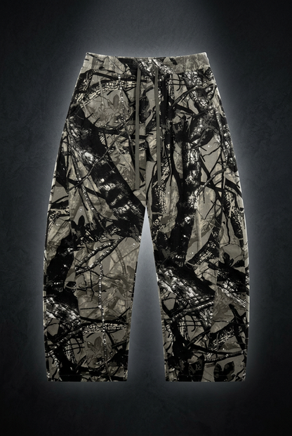 Unisex Tree Camo Barrel Leg Pants, view 1