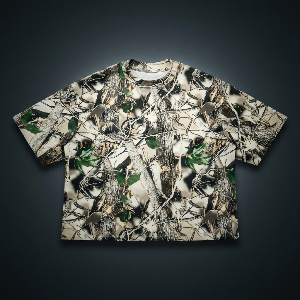 Unisex Tree Camo Boxy T-Shirt, view 1