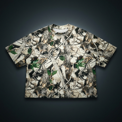 Unisex Tree Camo Boxy T-Shirt, view 1