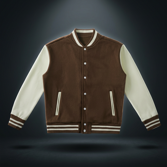 Unisex Two-Tone Fleeced Varsity Jacket