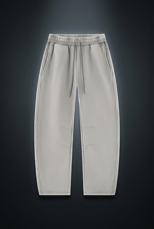 Unisex Vintage Wash Barrel Leg Fleece Sweatpants, view 1