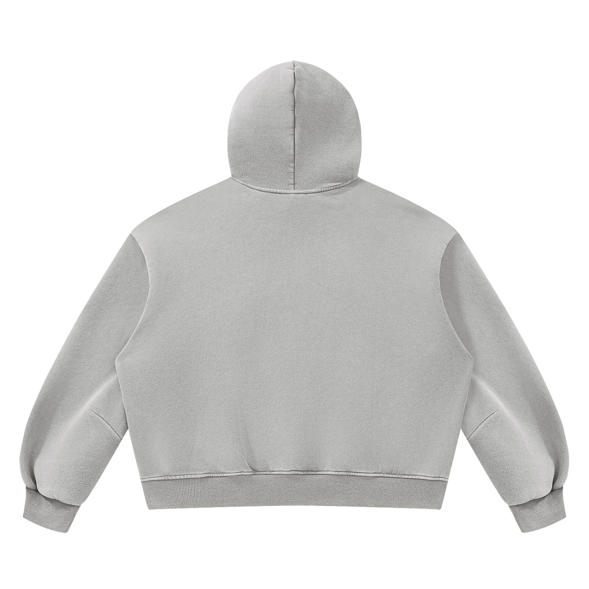 Unisex Vintage Wash Boxy Fleece Hoodie in light gray, alternate angle