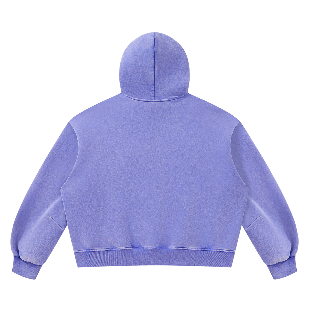 Unisex Vintage Wash Boxy Fleece Hoodie in purple, alternate angle