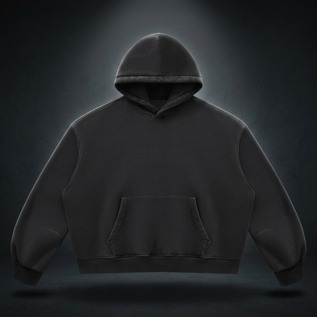 Unisex Vintage Wash Boxy Fleece Hoodie, view 1