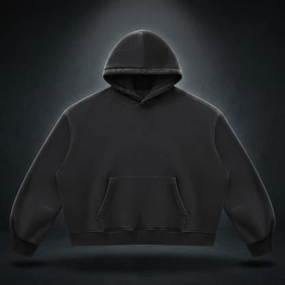 Unisex Vintage Wash Boxy Fleece Hoodie, view 1