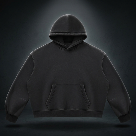 Unisex Vintage Wash Boxy Fleece Hoodie, view 1