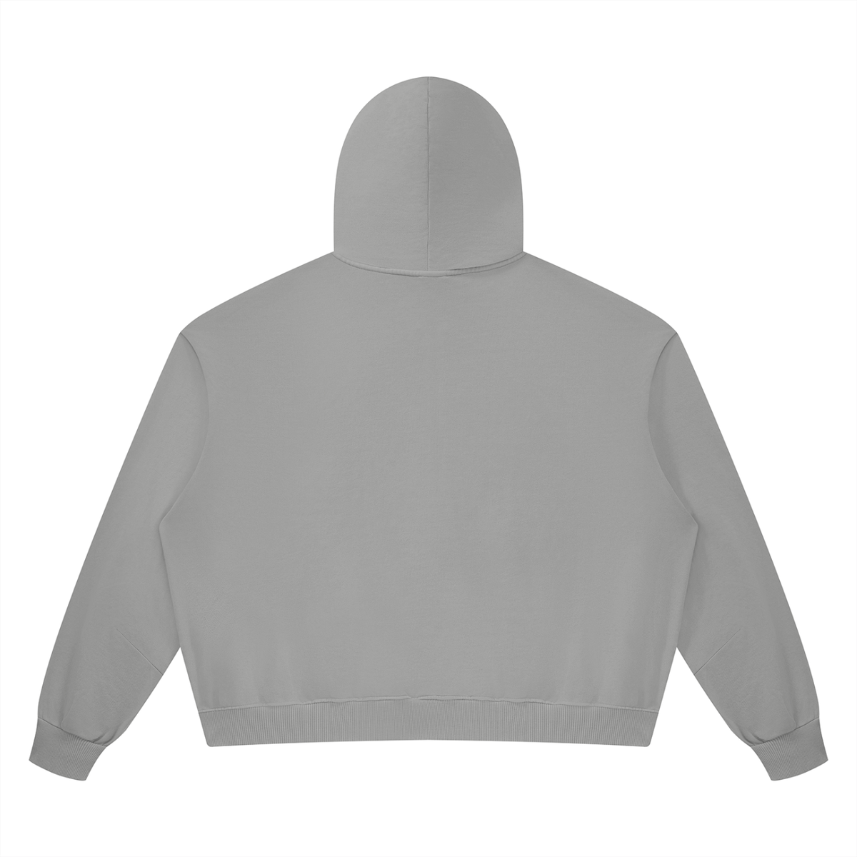Unisex Vintage Wash Boxy Full Zip Hoodie in light gray, alternate angle