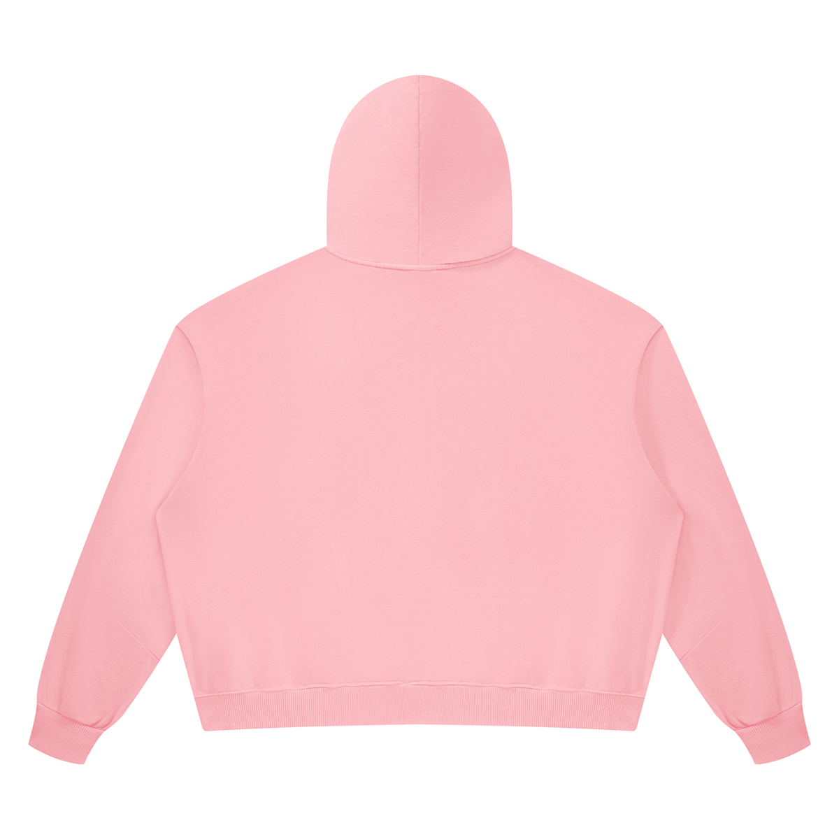Unisex Vintage Wash Boxy Full Zip Hoodie in pink, alternate angle