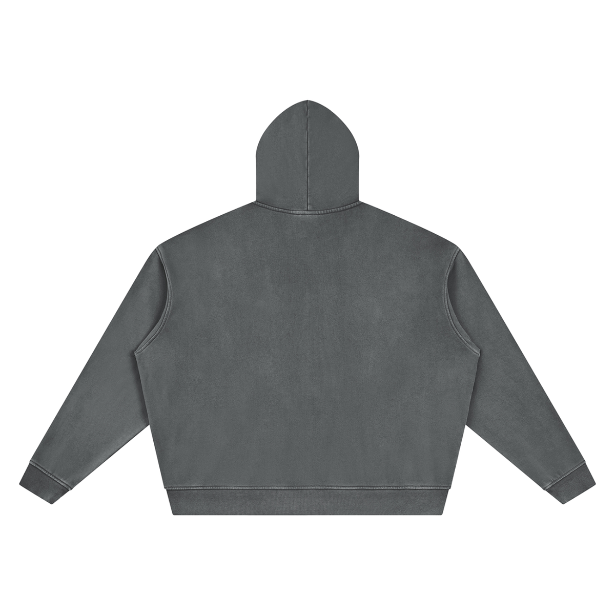 Unisex Vintage Wash Boxy Hoodie in dark gray, alternate angle