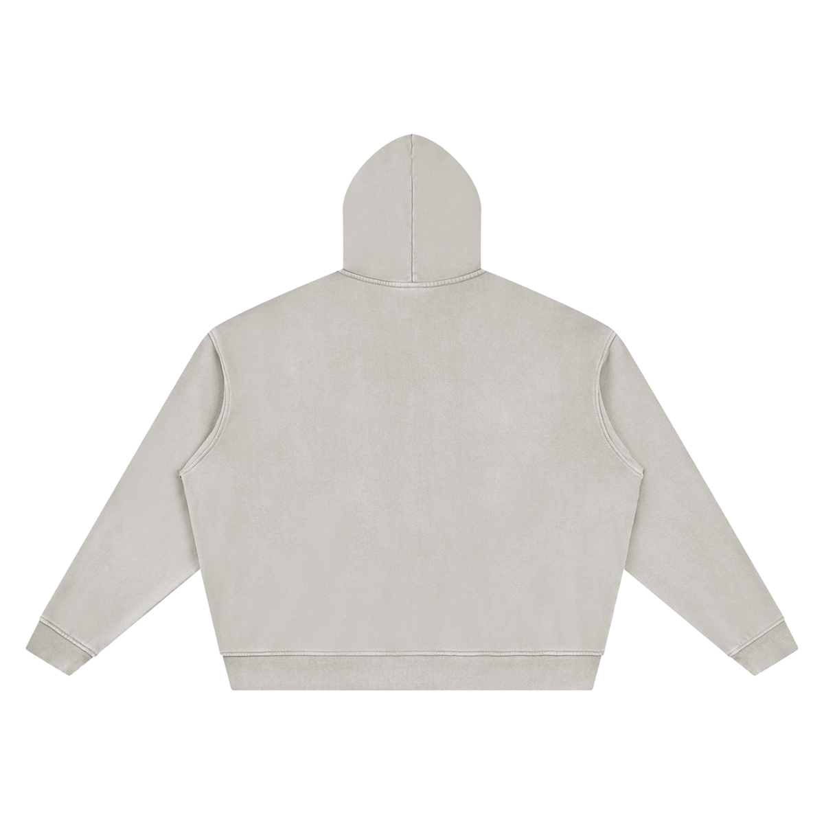 Unisex Vintage Wash Boxy Hoodie in light gray, alternate angle