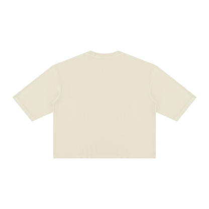 Unisex Vintage Wash Boxy T-Shirt in apricot, alternate angle