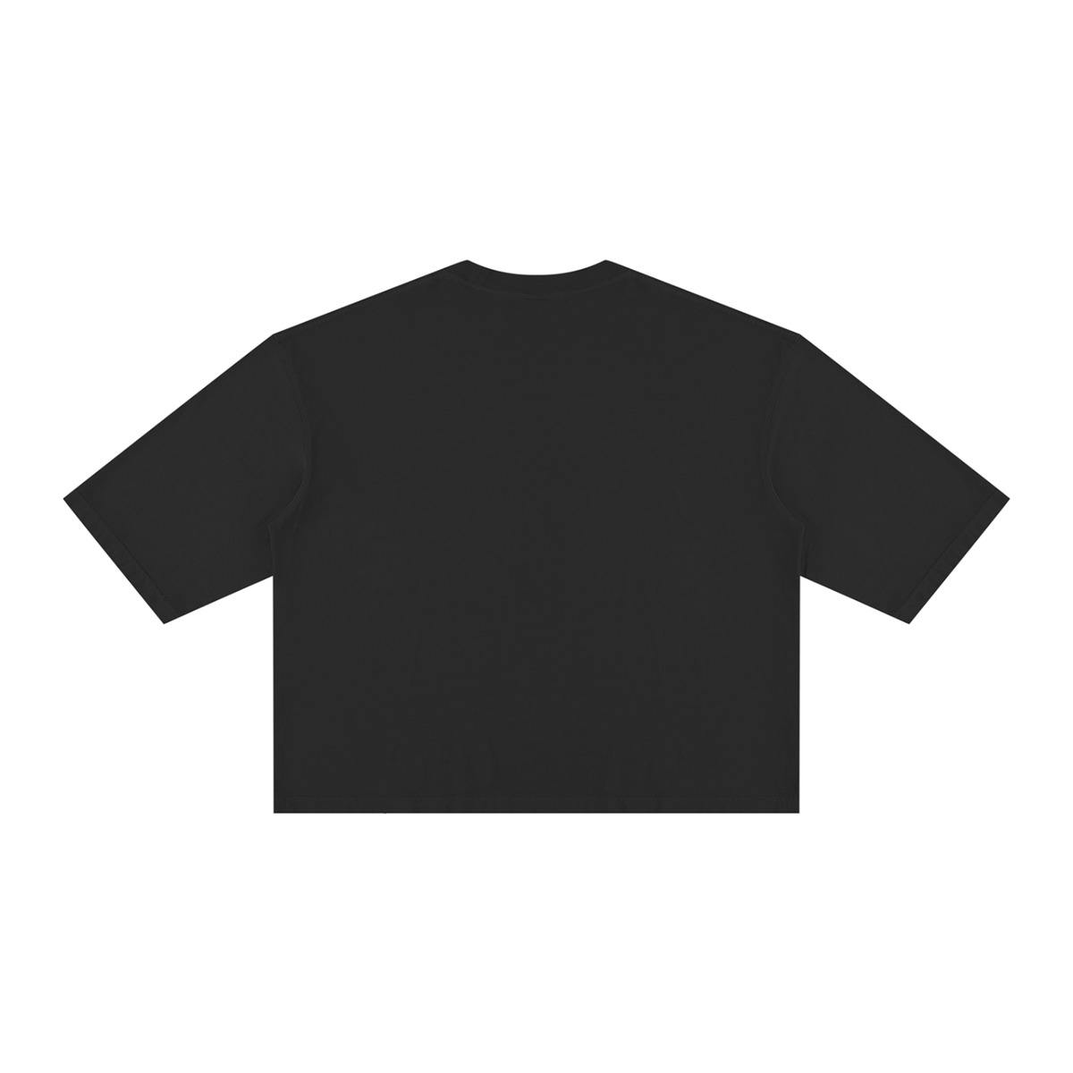 Unisex Vintage Wash Boxy T-Shirt in black, alternate angle