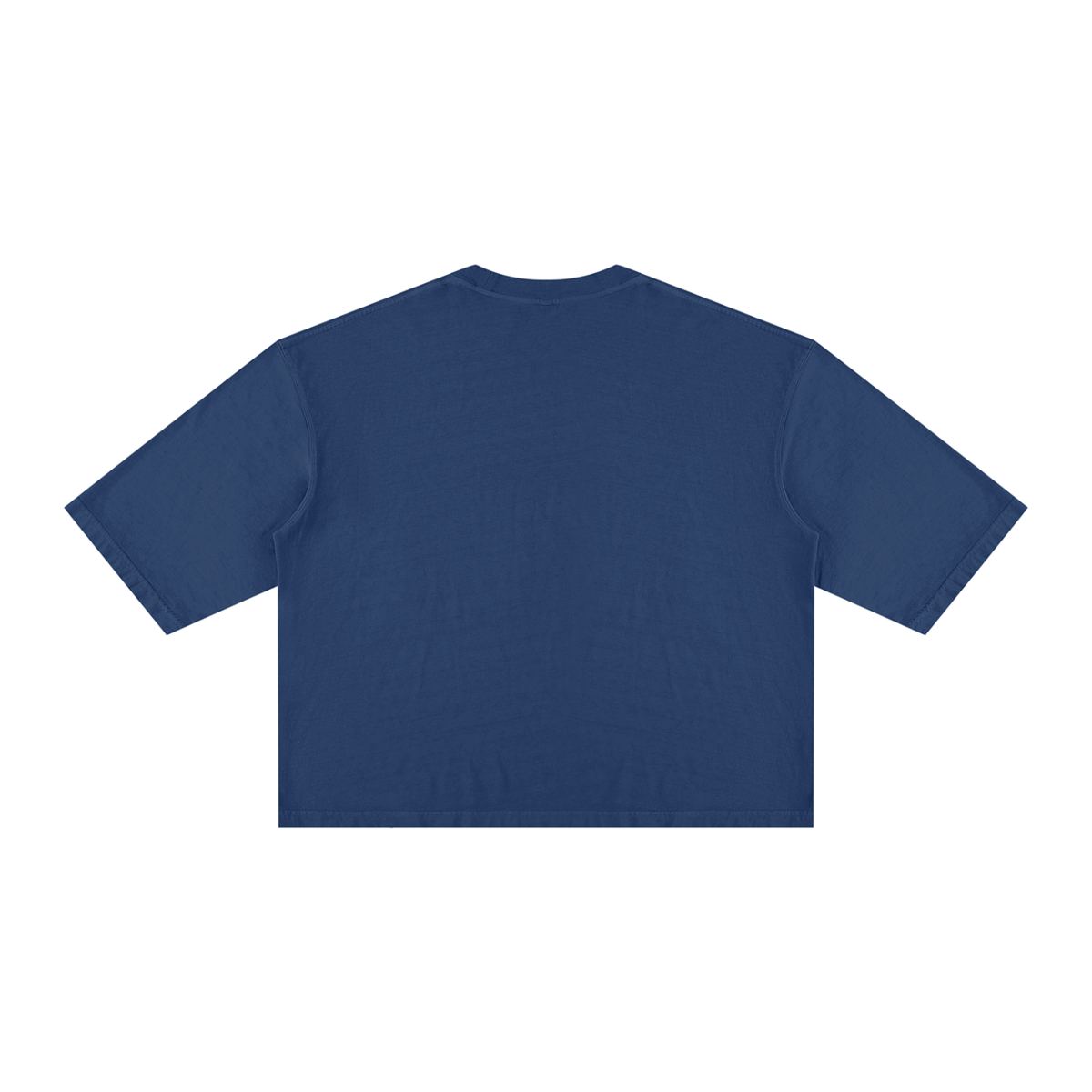 Unisex Vintage Wash Boxy T-Shirt in navy blue, alternate angle
